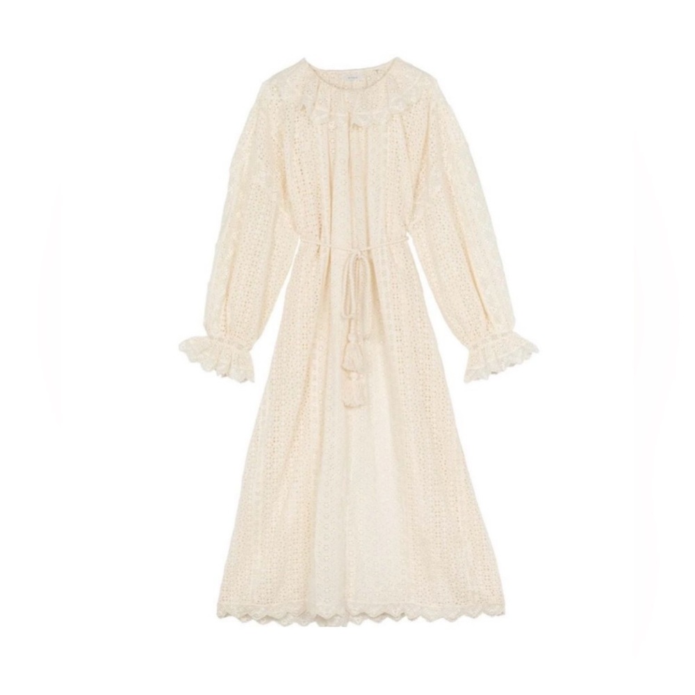 Doen Eyelet Persephone Dress in Magnolia